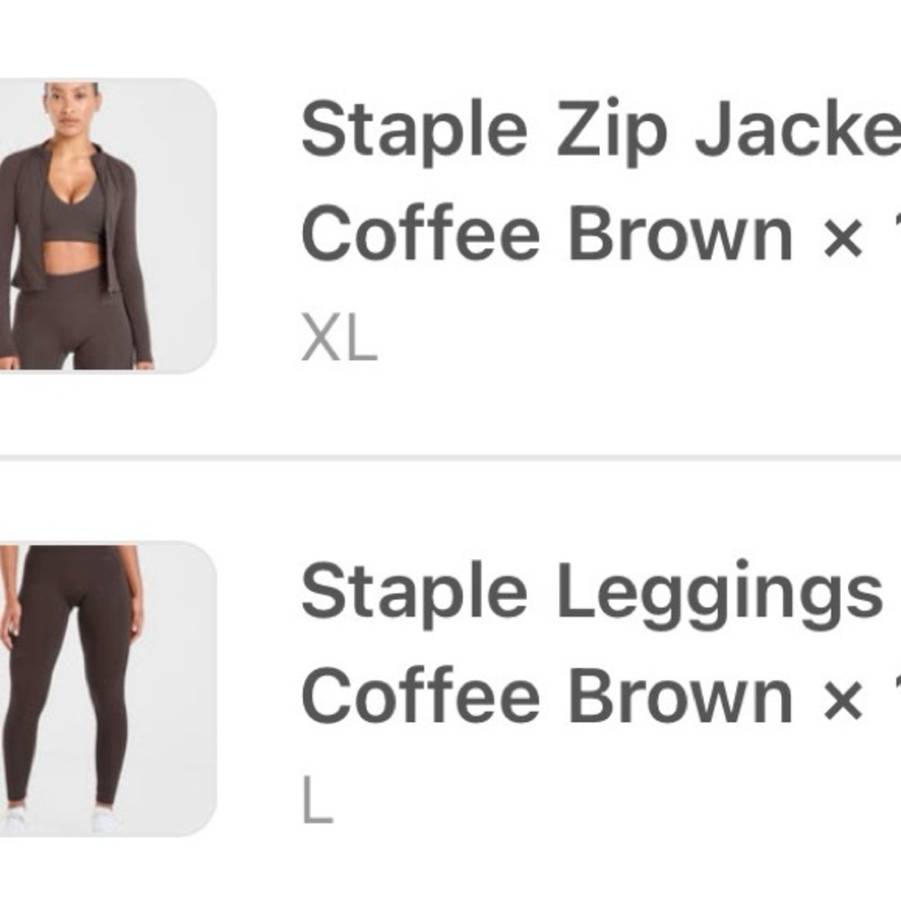 BUNDLE ONLY- AYBL Coffee Brown Staple Jacket and Leggings - Picture 2 of 2